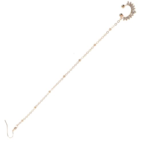 Gatuida U Förmiger Nasenring mit Langem Metallkettchen Goldfarbener Nasenstecker und Lippenpiercing Feine Verarbeitung Modisches Piercing Schmuckstück für Damen Party Club Alltag von Gatuida