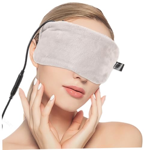 Gatuida USB Beheizbare Augenmaske mit Temperaturkontrolle Dampfendes Hot Compress Eye Patch Wiederaufladbare Schlafmaske aus Superweichem Material Leicht und Bequem für Damen und Herren von Gatuida