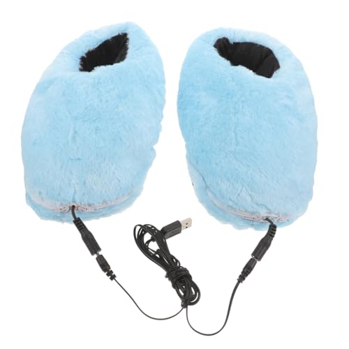 Gatuida USB Beheizbare Hausschuhe Elektrisch Warme Winterschuhe mit Schneller Fußwärme Weiche Indoor Fußwärmer Slipper für Damen und Herren Tragbare Heizschuhe für Kalte Tage von Gatuida