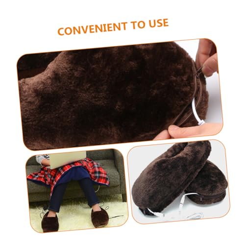 Gatuida USB Beheizbare Wärmeschuhe Elektrisch Schnelles Aufheizen Komfortabel Atmungsaktiv für Büro und Freizeit Winter Fußwärmer für Kalte Tage von Gatuida