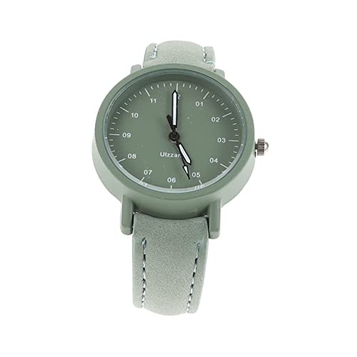 Gatuida Damen Gürteluhr Retro Armbanduhr Pu Material Mädchen Uhr Mit Verstellbarem Band Für Freizeit Und Business in Avocado Grün von Gatuida