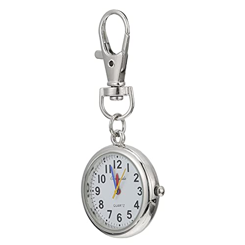 Gatuida Uhr Ring 1 Geburtstag Krankenschwestern Legierung Schule Die Uhr Moderne Kinderuhren Ziffern Krankenschwester Silber Kinder Clip Zum Schlüsselanhänger Taschenuhr Anhänger von Gatuida