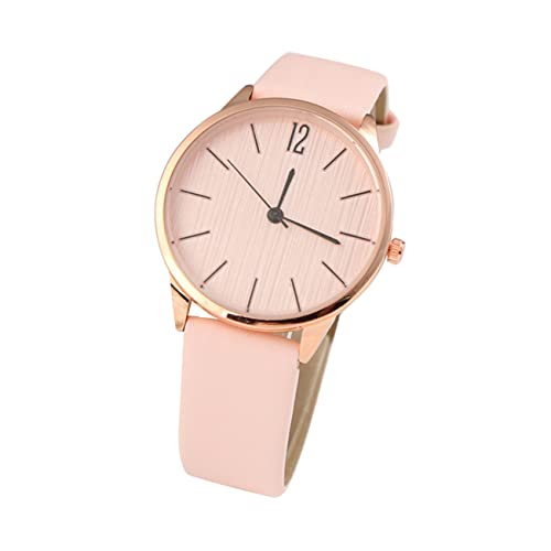 Gatuida Damenarmbanduhr Mit Verstellbarem Gürtel Minimalistischer Stil Lederarmanduhr Modische Freizeit Uhr Für Frauen Und Mädchen Elegantes Design in Rosa von Gatuida