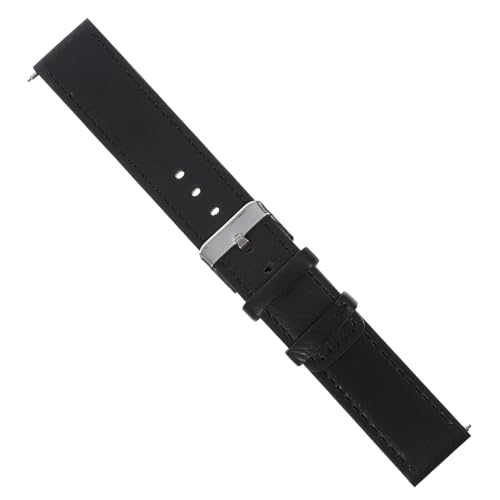 Gatuida Uhrenarmband Kompatibel mit Xiaomi Robustes Ersatzarmband Modisches Vintage Design Langlebiges Schwarzes Echtleder Vielseitiges Zubehör für Smartwatch von Gatuida