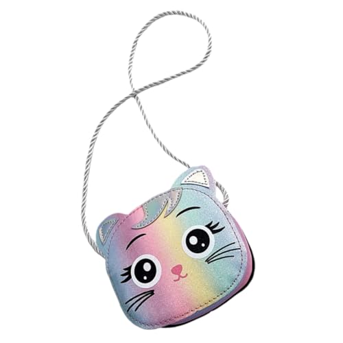 Gatuida Umhängetasche Katzenform Mini Geldbörse Große Kapazität Münzfach Verstellbarer Tragegurt Süßes Accessoire für Jungen und Mädchen Jahre von Gatuida