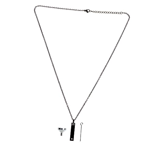 Gatuida Urnenanhänger Halskette Rostfreiem Kremationsschmuck für Eleganter Gedenkschmuck mit Kette und Trichter Langlebig Korrosionsbeständig für Männer und Frauen von Gatuida
