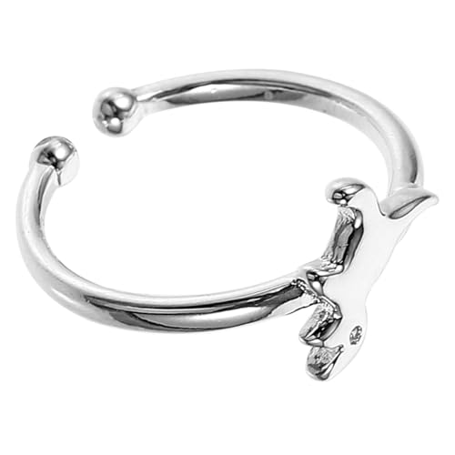 Gatuida Verstellbarer Damenring Dinosaurier Form Offener Fingerring Modisch Verspielter Schmuck für Tierfreunde von Gatuida