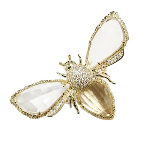 Gatuida Verstellbarer Damenring mit Bienen Motiv Goldfarbener Schmuck für Zeigefinger Modischer Glitzer Insektenring Langlebig und Elegant für Alltag und Party von Gatuida
