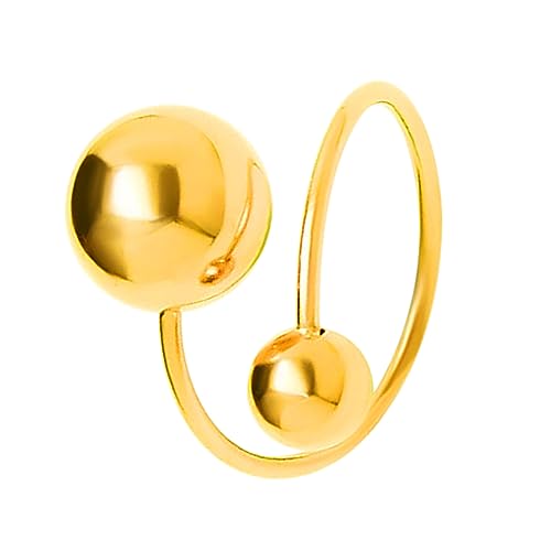 Gatuida Verstellbarer Damenring Aus Edelstahl Eleganter Perlenring Für Frauen Ring Für Hochzeiten Partys Und Alltag Fingerring Mit Glatten Kanten Geschenkidee Für Mädchen von Gatuida