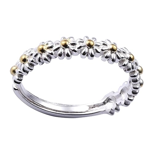 Gatuida Verstellbarer Damenring mit Süßem Design Modischer Eleganter Blumenring Fein Gearbeitet Komfortabel Vielseitig Kombinierbar für Alltag und Party von Gatuida