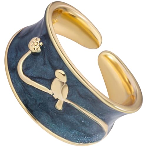 Gatuida Verstellbarer Finger Ring Emaille Finish für Damen und Mädchen Stilvolles Schmuckstück für Besondere Anlässe Langlebig und zu Tragen von Gatuida