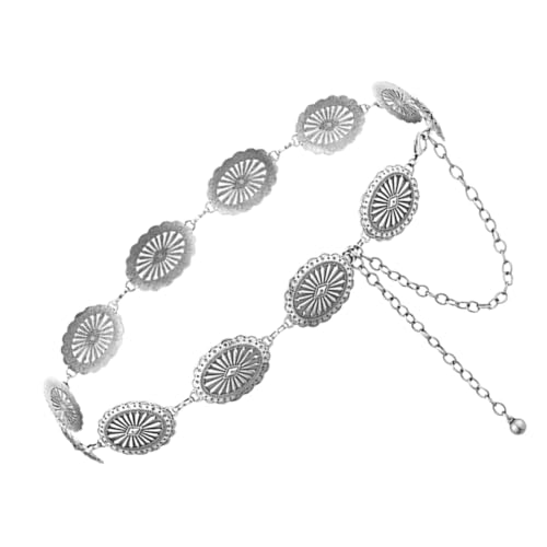Gatuida Verstellbarer Metall Taillengürtel Damen Boho Waist Chain Schmuck für Kleider Elegant Silberfarbene Kette Western Stil Accessoire für Alltag Party Hochzeit Gatuida Verstellbarer Metall Taillengürtel Damen Boho Waist Chain Schmuck für Kleider Elegant Silberfarbene Kette Western Stil Accessoire für Alltag Party Hochzeit von Gatuida