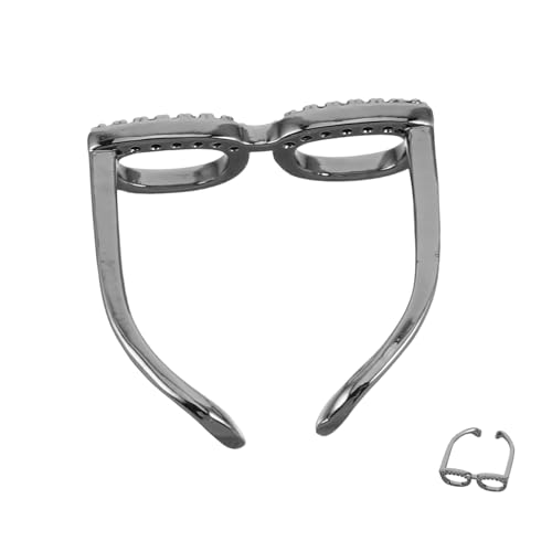 Gatuida Verstellbarer Mini Brillenring Damen Offener Fingerring Kreatives Design Verstellbar Für Indexfinger Schmuck Modisches Accessoire von Gatuida