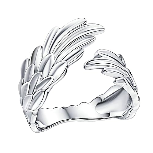 Gatuida Verstellbarer Offener Flügelring Silber für Damen und Mädchen Fingerdekoration mit Einzigartigem Design und Hochwertigem Material von Gatuida
