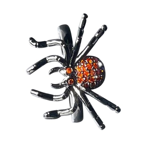Gatuida Verstellbarer Punk Spider Ring mit Strasssteinen Offener Stapelbarer Damen und Herrenring Modischer Gothic Schmuck für Alltag Party und Besondere Anlässe von Gatuida