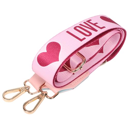 Gatuida Verstellbarer Schultergurt für Taschen Breiter Umhängeband mit Herzmuster Leichtes Canvas Material für Handtaschen Rucksäcke und Designs von Gatuida