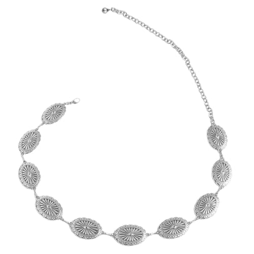Gatuida Verstellbarer Taillengürtel Damen Metall Bauchkette Kleid Accessoire Silber Hohl Weststil Modeschmuck für Alltag Party Hochzeit von Gatuida