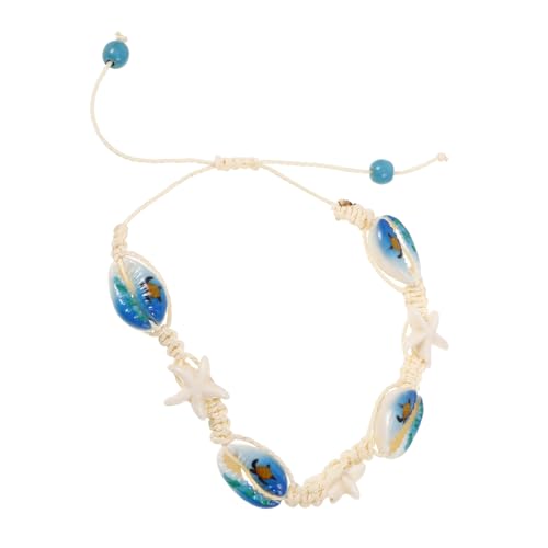 Gatuida Verstellbares Armband Damen Geflochtenes Beach Style Handgelenkband mit Schildkröten Anhänger Vielseitig als Fußkettchen oder Halskette Tragbar Strandinspiriertes Schmuckstück von Gatuida