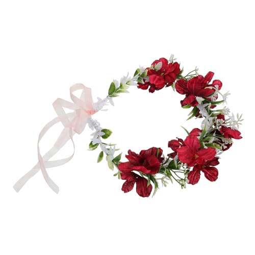 Gatuida Verstellbares Blumenkronen stirnband für Frauen mit Lebensechten Künstlichen Blumen Geeignet als Brautschmuck Party Fotorequisit Komfortabel und Vielseitig für Hochzeit und von Gatuida