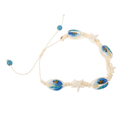 Gatuida Verstellbares Damenarmband Schildkrötenanhänger Handgewebtes Strandarmband im Boho Stil Vielseitig als Fußkettchen oder Armband für Strand und Urlaubsmode von Gatuida