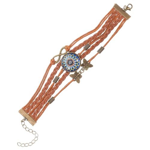 Gatuida Verstellbares Geflochtenes Boho Armband mit Perlen und Vintage Schmetterling Handgefertigtes Freundschaftsband für Damen und Herren Komfortabel Gewebt Symbol für und Hippie von Gatuida