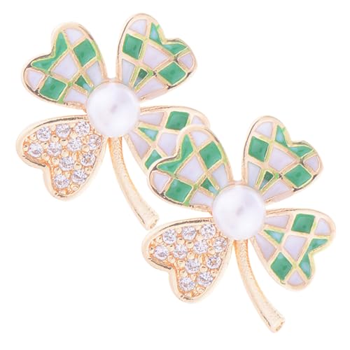 Gatuida Vierblättrige Shamrock Ohrstecker mit Strassbesatz Grüne Ohrringe für Frauen Leicht und Praktisch Perfektes zu St Patricks Day Geburtstag Valentinstag und Besonderen Anlässen von Gatuida