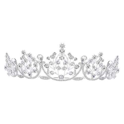 Gatuida Vintage Barock Tiara mit Funkelnden Strasssteinen Brautkrone Haarband für Damen Komfortables Hautfreundliches Design für Hochzeit Party und Festliche Anlässe von Gatuida
