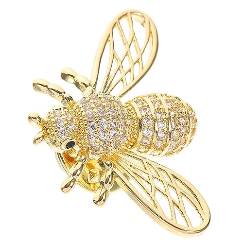 Gatuida Vintage Bienen Brosche Anstecknadel Robustem Material mit Zirkonia Besetzt Leicht und Elegant Modisches Accessoire für Damen Kleidung Rucksäcke und Party Outfits von Gatuida