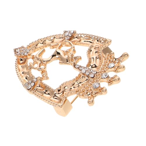 Gatuida Vintage Brosche Anstecknadel aus Zinklegierung mit Funkelndem Pferdeabzeichen Eleganter Retro Lapel Pin für Herren Vielseitiges Schmuckaccessoire für Anzug und Oktoberfest von Gatuida