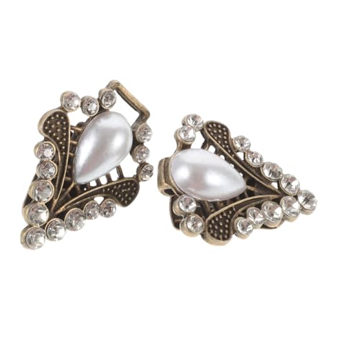 Gatuida Vintage Broschen Clip für Kleidung Multifunktionaler Schal Cardigan Clip Sicherer Ausschnitt Fixierer Nähen mit Strass Geeignet für Kleider Pullover Schals und Hemden von Gatuida