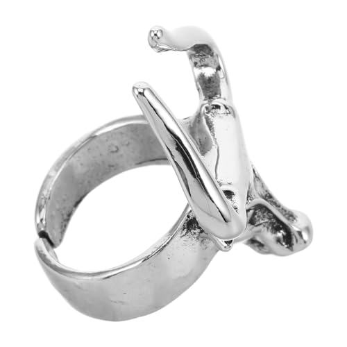 Gatuida Vintage Bullhead für Einzigartiger Punk Stil Metallring für Partys Retro Persönlichkeit Schmuck Maskuliner Vielseitig Einsetzbar für Besondere Anlässe von Gatuida
