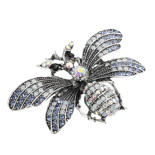 Gatuida Vintage Bunte Bienen Brosche Damen Herren Modische Anstecknadel Unisex Insekten Schmuck Für Kleidung Hüte Schals Strass Verziert Langlebig Stilvolles Accessoire von Gatuida