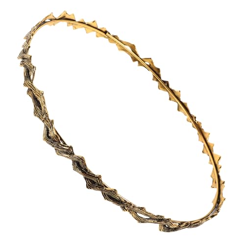 Gatuida Vintage Crown Headband für Frauen Retro Geflochtenes Gedrehtes Wellenhaarband in Antikem Gold Minimalistisches Haaraccessoire für Hochzeiten Abschlussfeiern und Partys von Gatuida