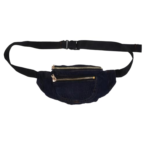 Gatuida Vintage Denim Umhängetasche für Frauen Modischer Fanny Pack mit Reißverschluss für Einkäufe und Outdoor Aktivitäten Strapazierfähiges Material Gatuida Vintage Denim Umhängetasche für Frauen Modischer Fanny Pack mit Reißverschluss für Einkäufe und Outdoor Aktivitäten Strapazierfähiges Material von Gatuida