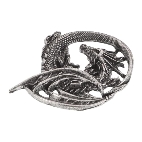Gatuida Vintage Dragon Brooch Herren Anstecknadel mit Flammendesign Robuster Legierung und Vielseitig für Jacken Mäntel und Accessoires Animal Lapel Pin Mens Brooch von Gatuida