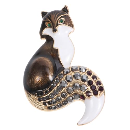 Gatuida Vintage Fox Brosche aus Hochwertiger Legierung Anstecknadel für Kleidung Vielseitiges Accessoire für Jacken Kleider Taschen Langlebig Leicht Eleganter Look von Gatuida