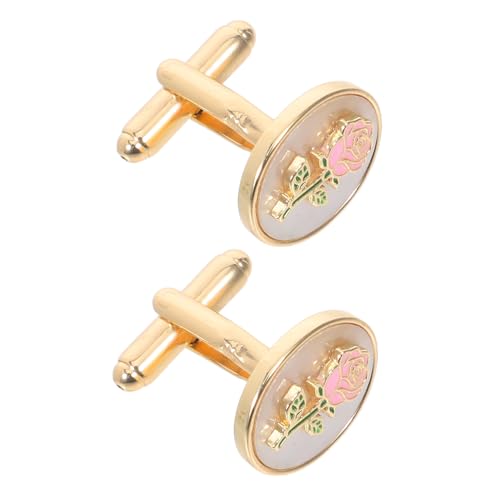 Gatuida Vintage Goldene Runde Blumen Manschettenknöpfe Französische Hemdmanschetten Schmuck Für Business Hochzeit Tuxedo Unisex Stil Elegante Veredelung von Gatuida