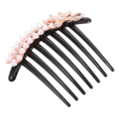Gatuida Vintage Haarkamm mit Perlen Elegant Französische Haarkämme Damen Haarklammer Dutt Haarschmuck Chinesischer Stil Haarkamm zum Hochstecken mit Strass und Tasseln von Gatuida