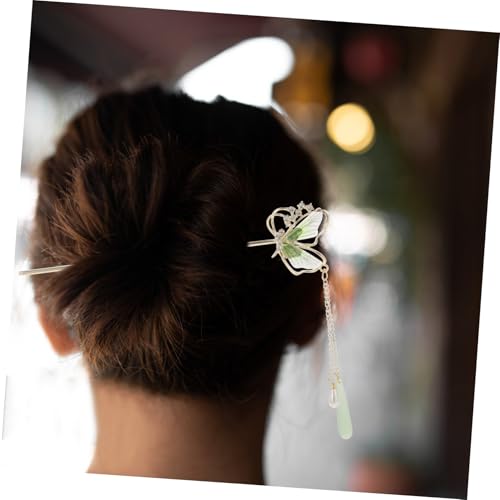 Gatuida Vintage Haarnadel Schmetterling Quaste Haarschmuck Chinesische Haarstäbchen Elegant Damen Haaraccessoire für Hanfu und Besondere Anlässe von Gatuida