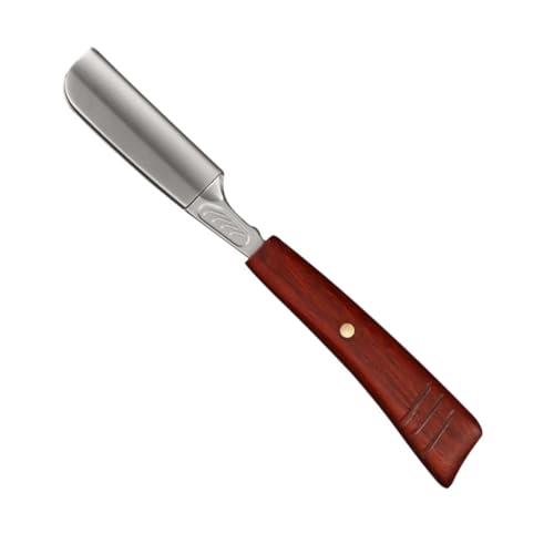 Gatuida Vintage Herren Rasiermesser mit Holzgriff Manuelle Bart Gesichtshaarrasur Rostfreier Hautfreundlicher Rasierer für Präzises Styling und Professionelle Nassrasur von Gatuida