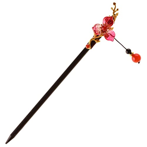 Gatuida Vintage Holz Haarnadel für Damen Traditioneller Haarstab mit Blumenmuster für Hochsteckfrisuren für Hochzeiten Partys und Alltag von Gatuida