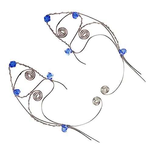 Gatuida Vintage Ohr Manschetten Ear für Frauen Handgefertigte Elfenohren Ohrclips Piercing Kostüm Zubehör für Halloween Weihnachtsfeier und Alltag von Gatuida