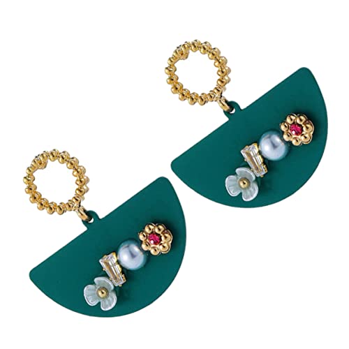 Gatuida Retro Ohrringe Für Damen Fächerförmige Perlen Ohrstecker Attraktiver Ohrschmuck Für Besondere Anlässe Hypoallergen Mehrzweck Schmuckzubehör von Gatuida