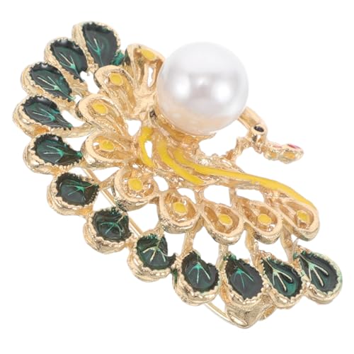 Gatuida Vintage Pfauenbrosche Damen Vogel Anstecknadel Modischer Schmuck für Frauen und Mädchen Langlebige Zinklegierung Kunststoff für Hochzeit Geburtstag Weihnachten von Gatuida