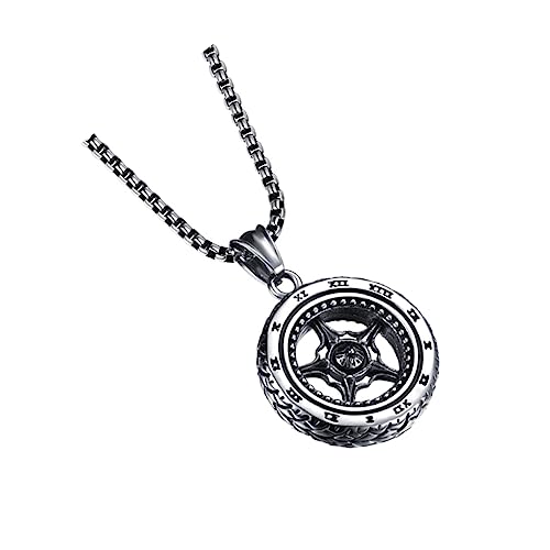 Gatuida Titanstahl Halskette mit Radanhänger für Männer Modisches Schmuckaccessoire Punk Stil Leicht Tragbar für Alltag und Besondere Anlässe Gatuida Titanstahl Halskette mit Radanhänger für Männer Modisches Schmuckaccessoire Punk Stil Leicht Tragbar für Alltag und Besondere Anlässe von Gatuida