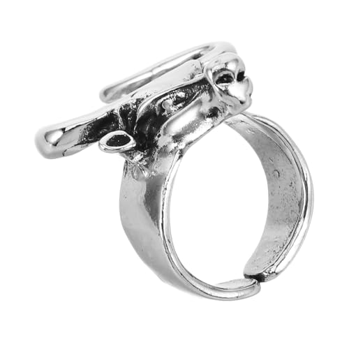 Gatuida Vintage Punk Style für Robuster Metallring mit Einzigartigem Tierdesign für Partys und Besondere Anlässe als Modisches Statement und von Gatuida