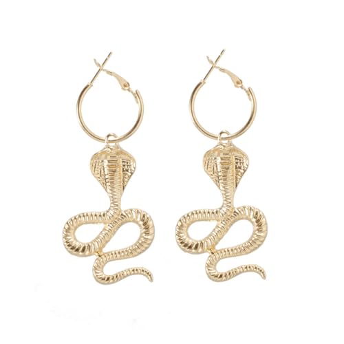 Gatuida Vintage Schlangen Ohrringe aus Langlebiger Legierung Leichte Cobra Creolen für Damen und Mädchen Modischer Individueller Tierschmuck als Stilvolles Accessoire für Alltag und Party von Gatuida