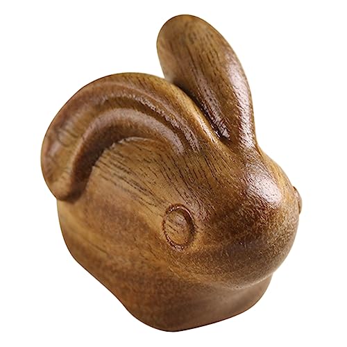 Gatuida Vintage Schlüsselanhänger Anhänger Grünem Sandelholz mit Retro Kaninchen als Dekoration für Schlüssel oder Halskette Langlebig von Gatuida