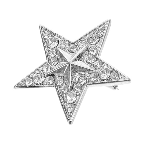 Gatuida Vintage Sternbrosche aus Robustem Legierungsmetall mit Funkelnden Strasssteinen Modische Anstecknadel für Kleidung Schals und Taschen Stilvolles Accessoire für Damen und Herren von Gatuida