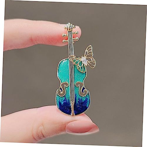 Gatuida Vintage Violin Anstecknadel aus Langlebiger Legierung mit Schmetterlingsmotiv Brosche für Kleidung Schals Taschen Robustes Schmuckaccessoire für Damen von Gatuida